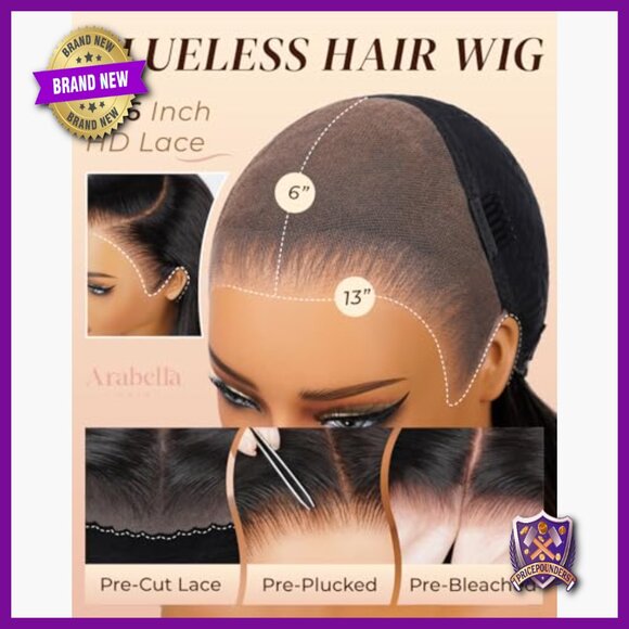 13x6 Glueless Human Hair Wig 24 Inch Straight HD Lace Front Pre Plucked main image 5